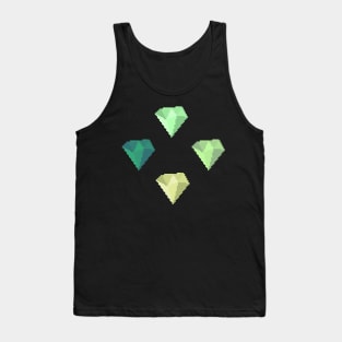 Green Gems Pixel Art Tank Top